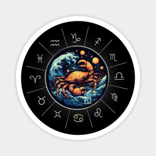 ZODIAC Cancer - Astrological CANCER - CANCER - ZODIAC sign - Van Gogh style - 14 Magnet